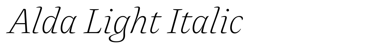 Alda Light Italic